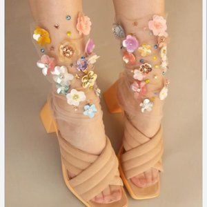 Embellished/ Decorated Tulle Socks: Lirika Matoshi